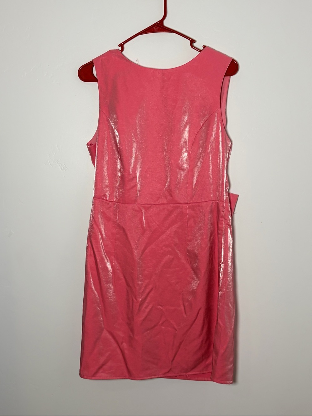 vestique Shimmery Pink Sleeveless Sheath Dress